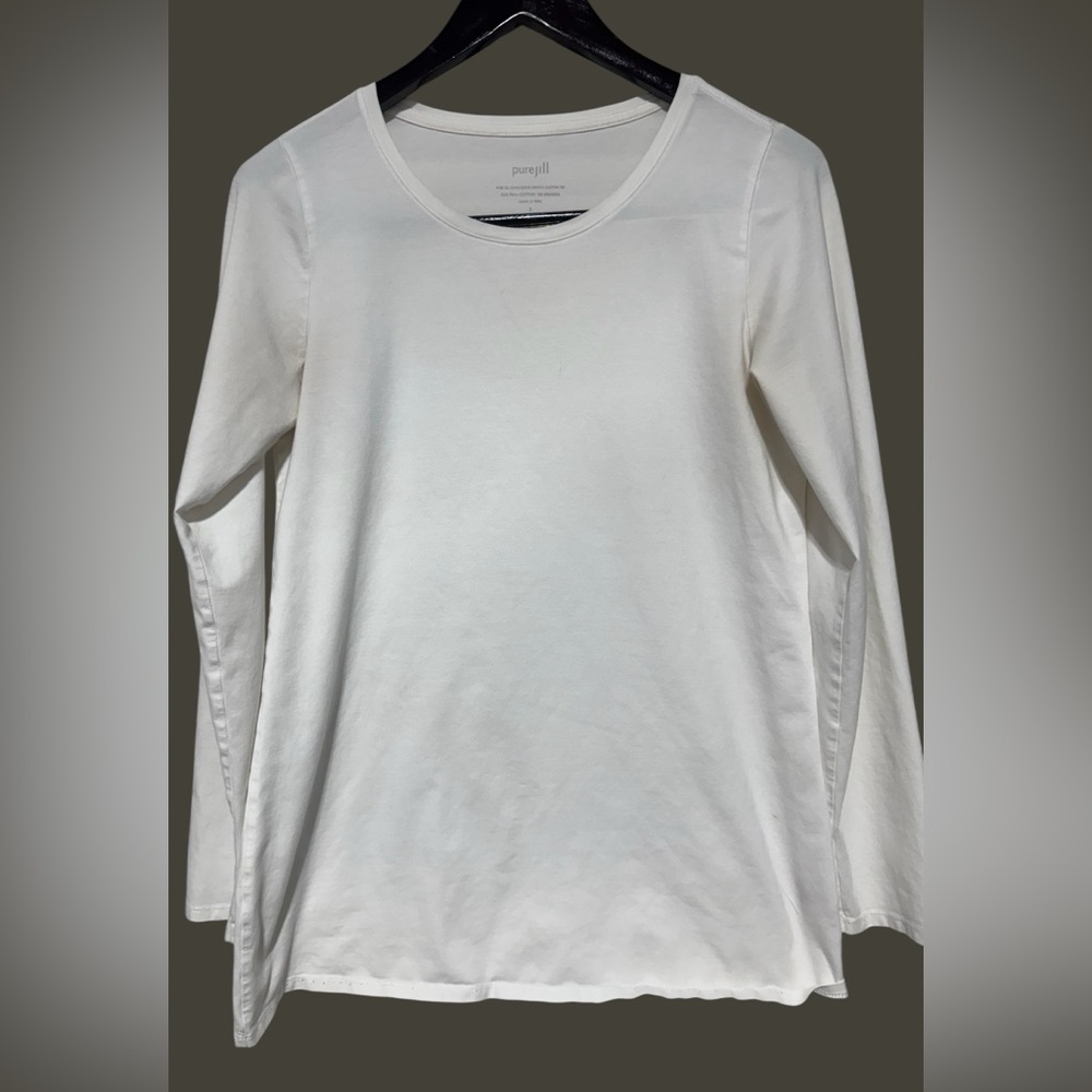 purejill White Fitted Long Sleeve In Women’s Size S